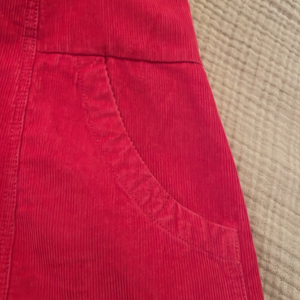 Like new Free People baby cord dress/tunic. Large. Pockets. Bright pink. Lovely! - Picture 5 of 7